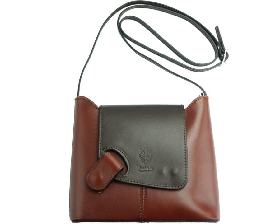 Borse In Pelle Florence Leather | Borsa A Tracolla In Pelle Verniciata Con Pattina A Chiusura Magnetica