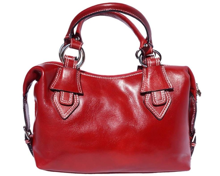 Borse In Pelle Florence Leather | Ornella Rosso Chiaro