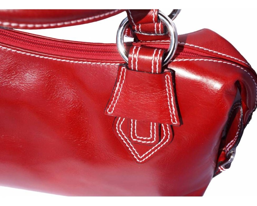 Borse In Pelle Florence Leather | Ornella Rosso Chiaro