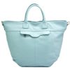 Borse In Pelle Florence Leather | Borsa A Tote Raffaella Celeste Chiaro