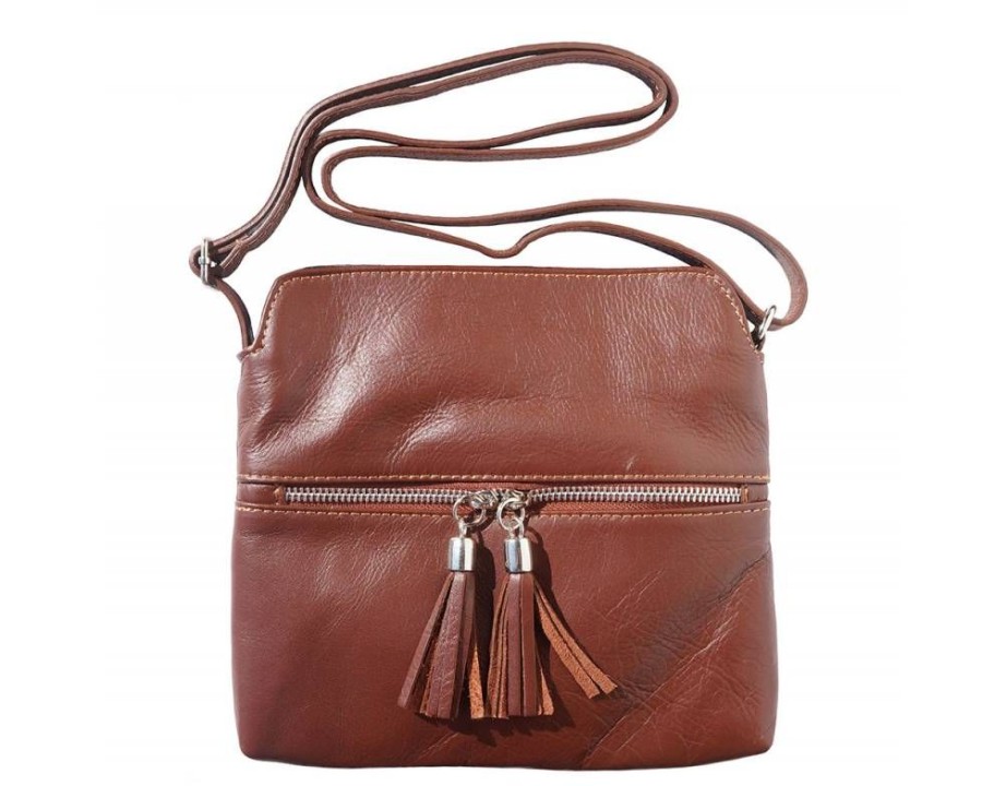 Borse In Pelle Florence Leather | Borsa A Tracolla In Pelle Morbida - Stock Marrone