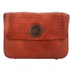 Borse In Pelle Florence Leather | Borsa A Tracolla Con Pattina Luna Gm In Pelle Invecchiata