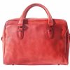 Borse In Pelle Florence Leather | Porte-Document Business In Vintage Pelle Morbida Di Vitello Rosso Chiaro