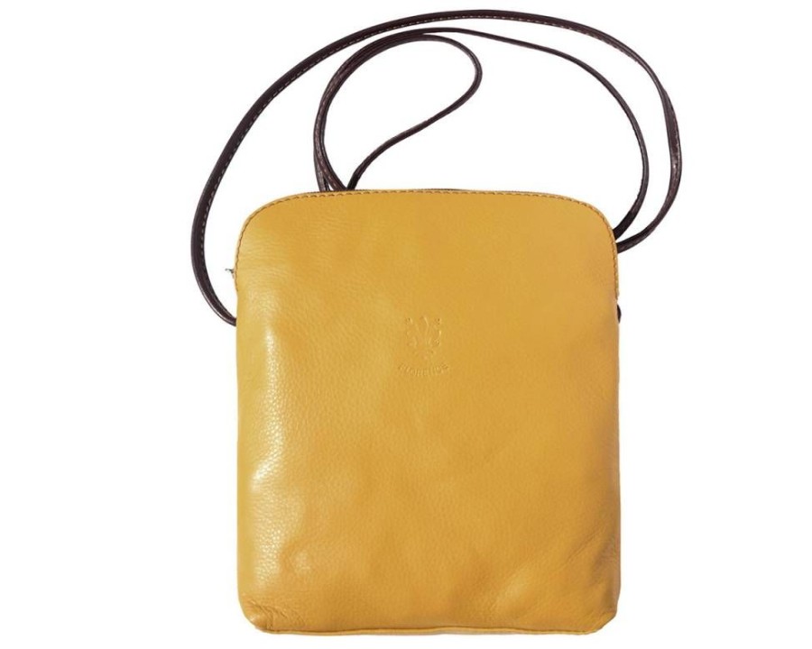 Borse In Pelle Florence Leather | Mia Gm Giallo/Marrone