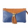 Borse In Pelle Florence Leather | Rufina Blu Scuro/Cuoio